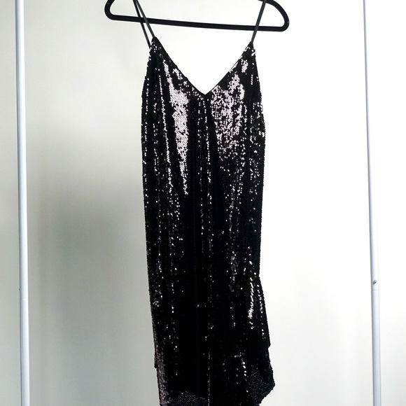 IMPERIAL Sequins Mini Dress - Black - Picture 2 of 4